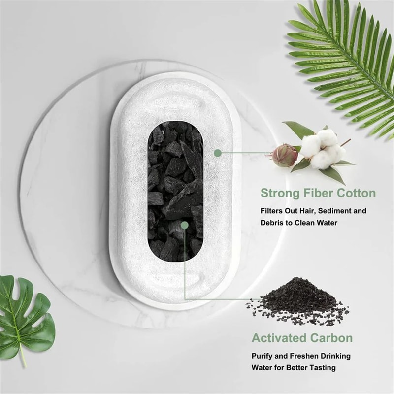 Replacement Activated Carbon Filters For Stainless Steel Cat Water Fountain 2