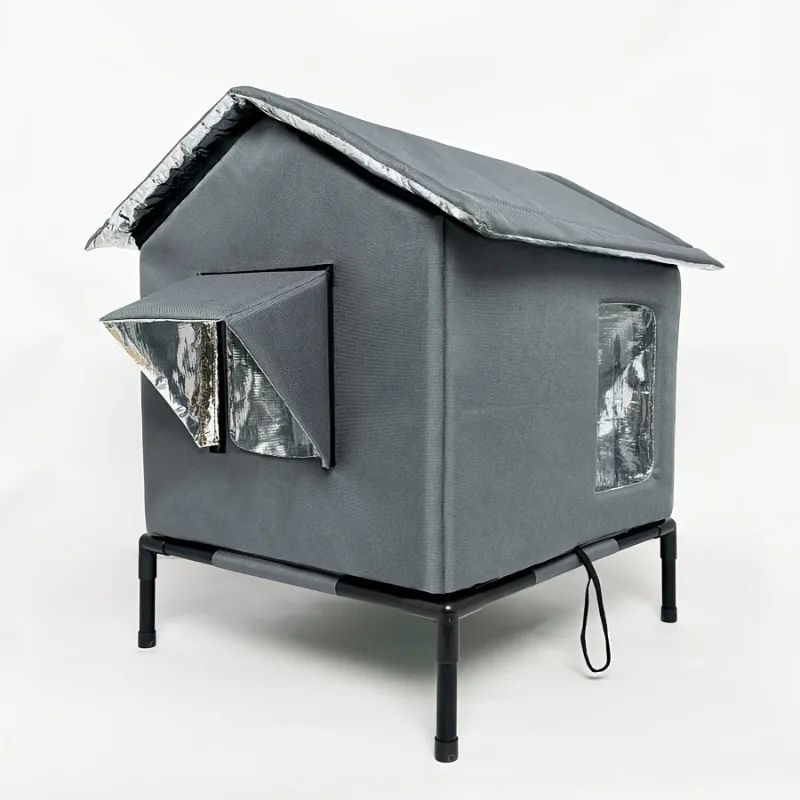 Insulated Outdoor Cat Shelter Winter Warm Cat House 4