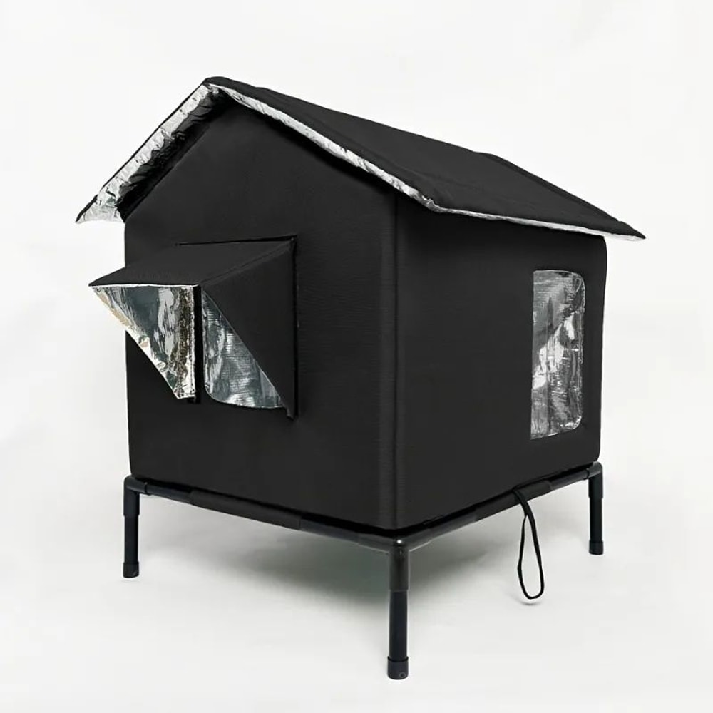 Insulated Outdoor Cat Shelter Winter Warm Cat House 6