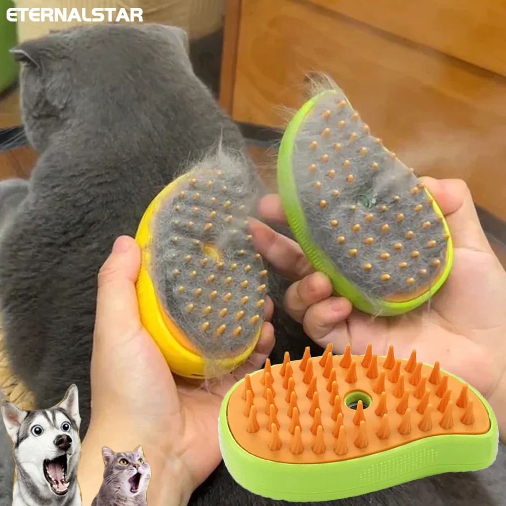 3 In 1 Electric Steam Pet Grooming Brush For Cats And Dogs 0