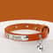 Personalized Leather Cat Collar With Bell And Custom Engraving 8