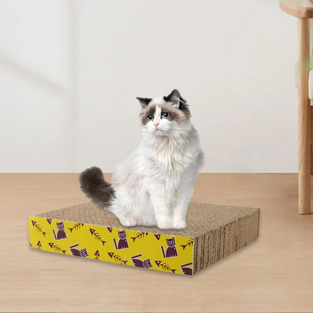 Cardboard Cat Scratcher Bed For Sleeping Playing And Claw Care 10