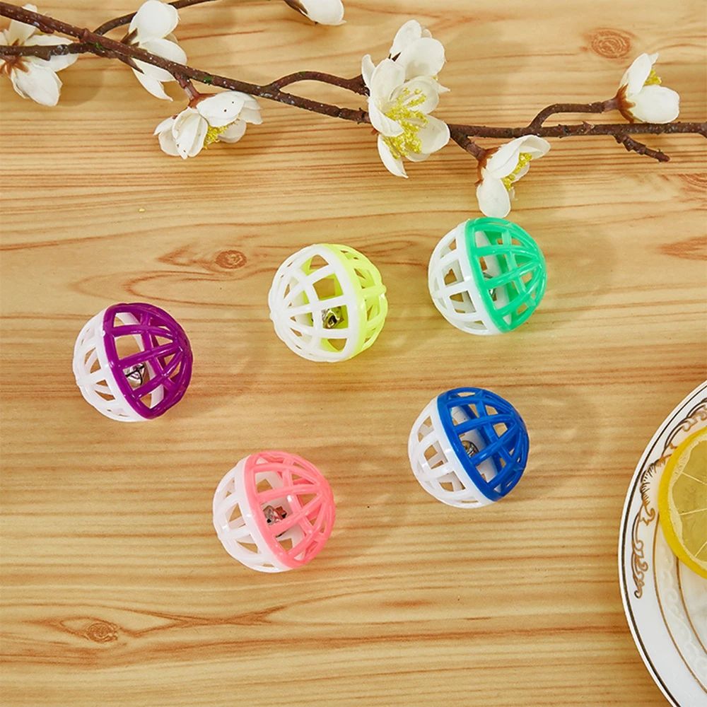 Hollow Plastic Cat Toy Balls With Bell For Kittens And Indoor Cats 3