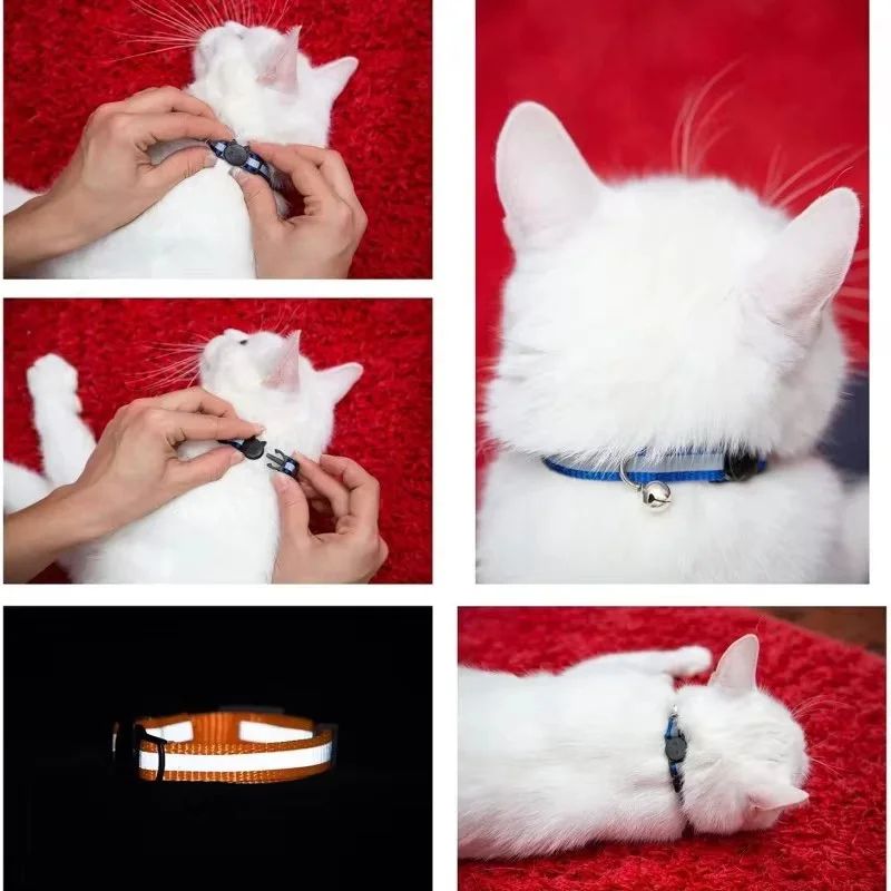 Reflective Breakaway Cat Collar With Bell 4