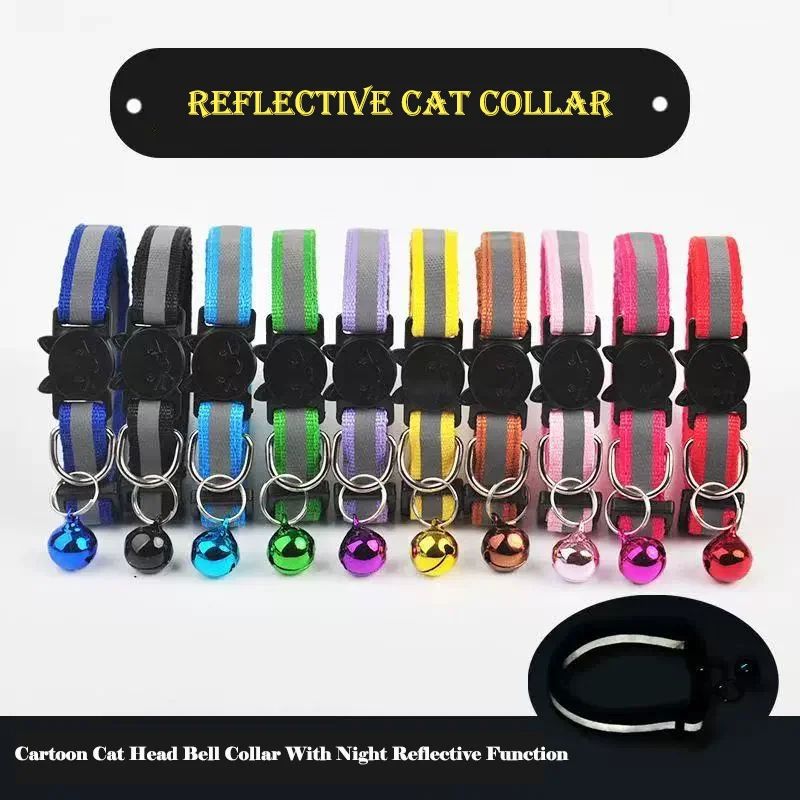 Reflective Breakaway Cat Collar With Bell 6