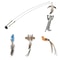 Interactive Feather Bird Teaser Wand Cat Toy 5