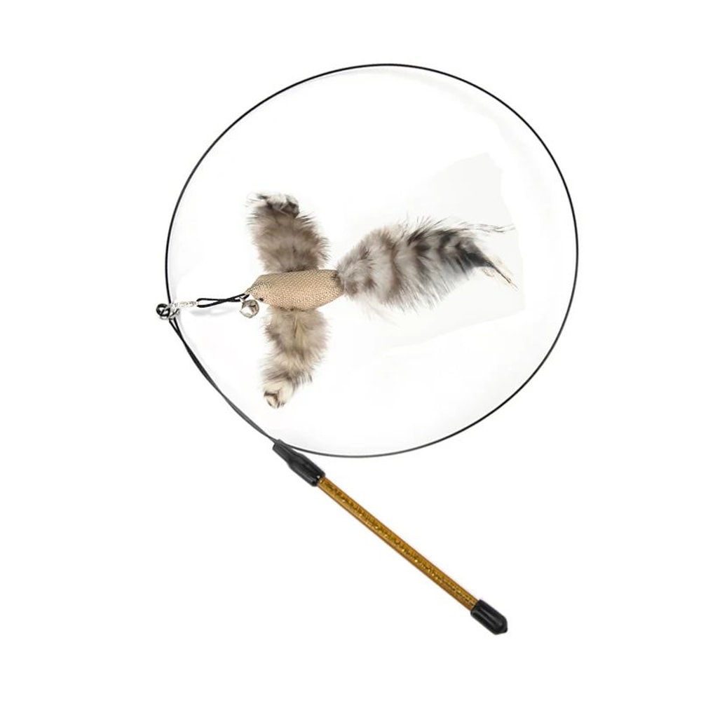 Interactive Feather Bird Teaser Wand Cat Toy 10