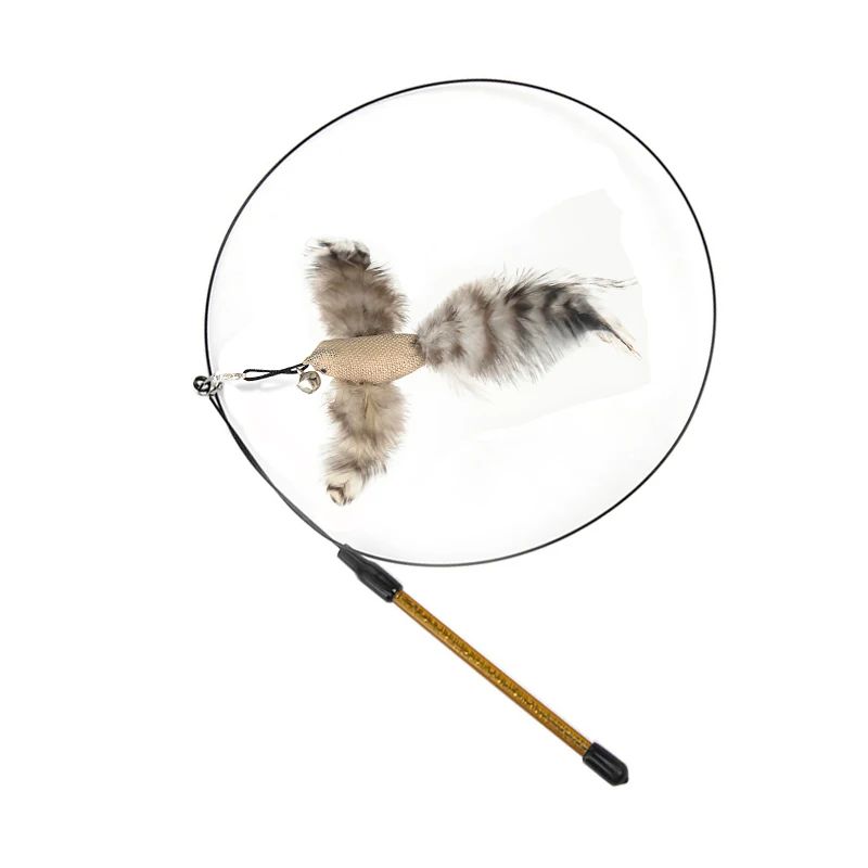 Interactive Feather Bird Teaser Wand Cat Toy 10
