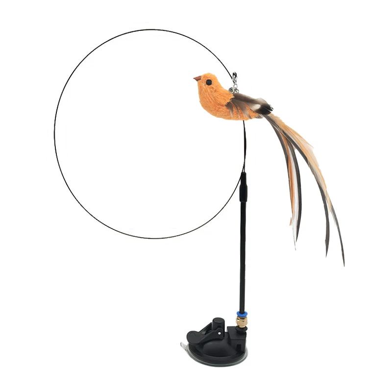 Interactive Feather Bird Teaser Wand Cat Toy 14
