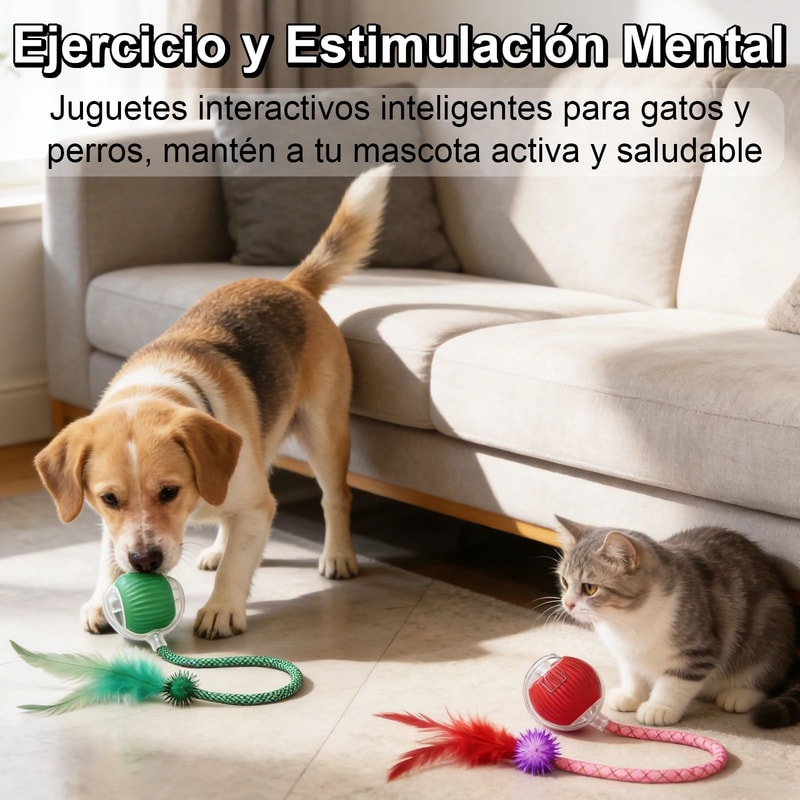 USB Rechargeable Smart Moving Cat Toy Ball 2