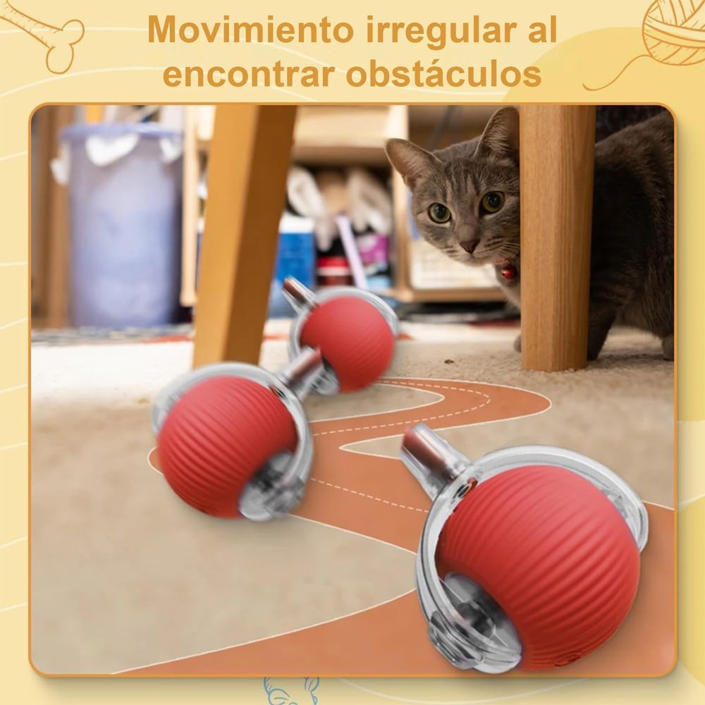 USB Rechargeable Smart Moving Cat Toy Ball 4