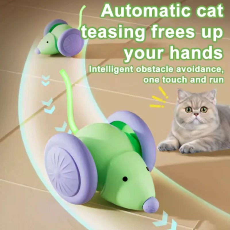 Interactive Electric Mouse Car Cat Toy 0