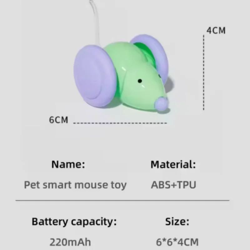 Interactive Electric Mouse Car Cat Toy 8