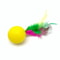 5 Piece Colorful Feather Shuttlecock Cat Toy Set 4