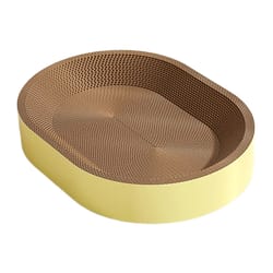 oval cardboard cat scratcher bed