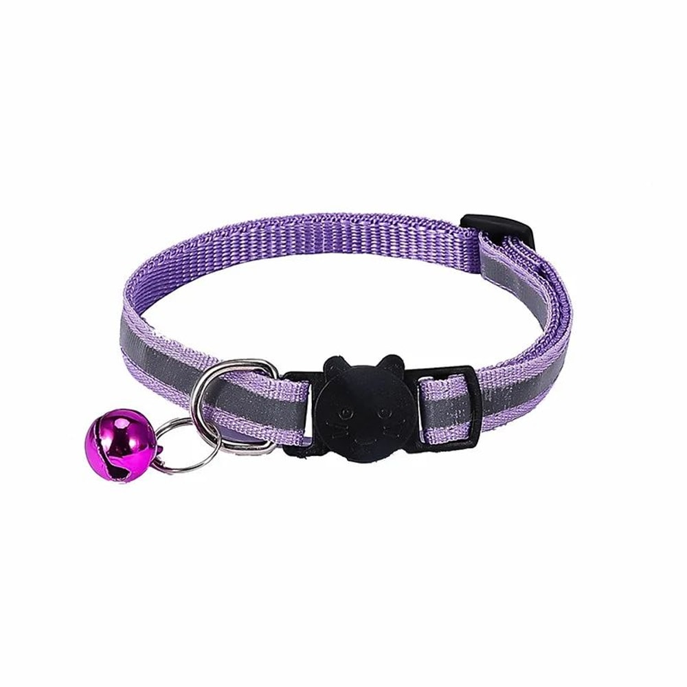 Reflective Breakaway Cat Collar With Bell And ID Ring 8