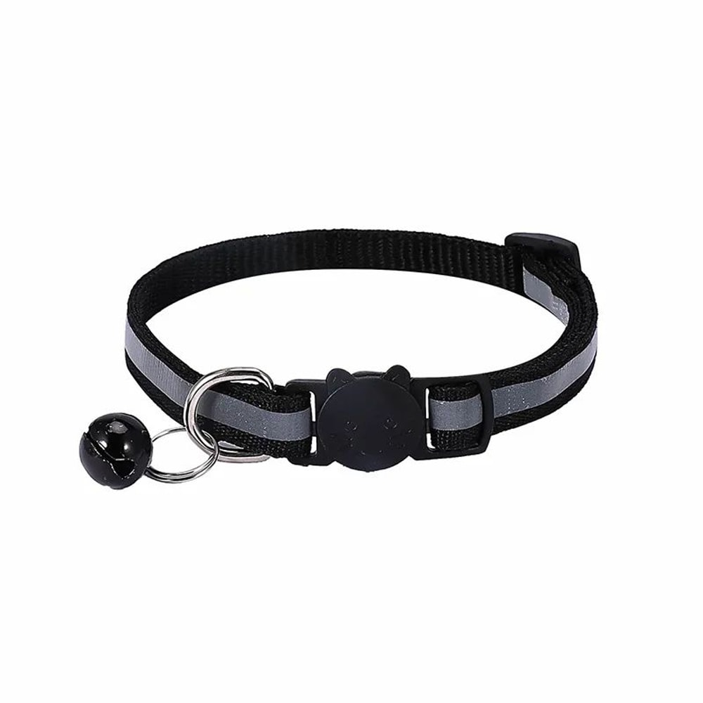 Reflective Breakaway Cat Collar With Bell And ID Ring 9
