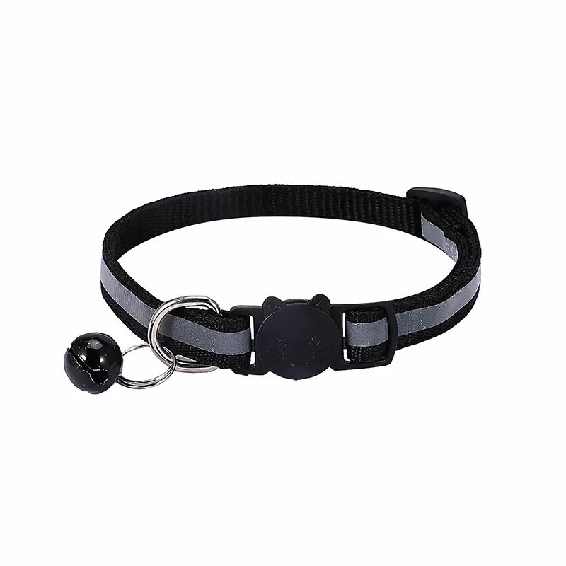 Reflective Breakaway Cat Collar With Bell And ID Ring 9