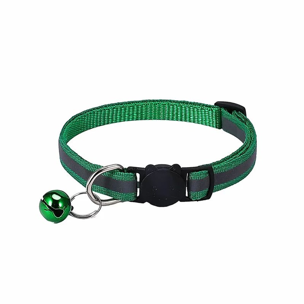 Reflective Breakaway Cat Collar With Bell And ID Ring 10