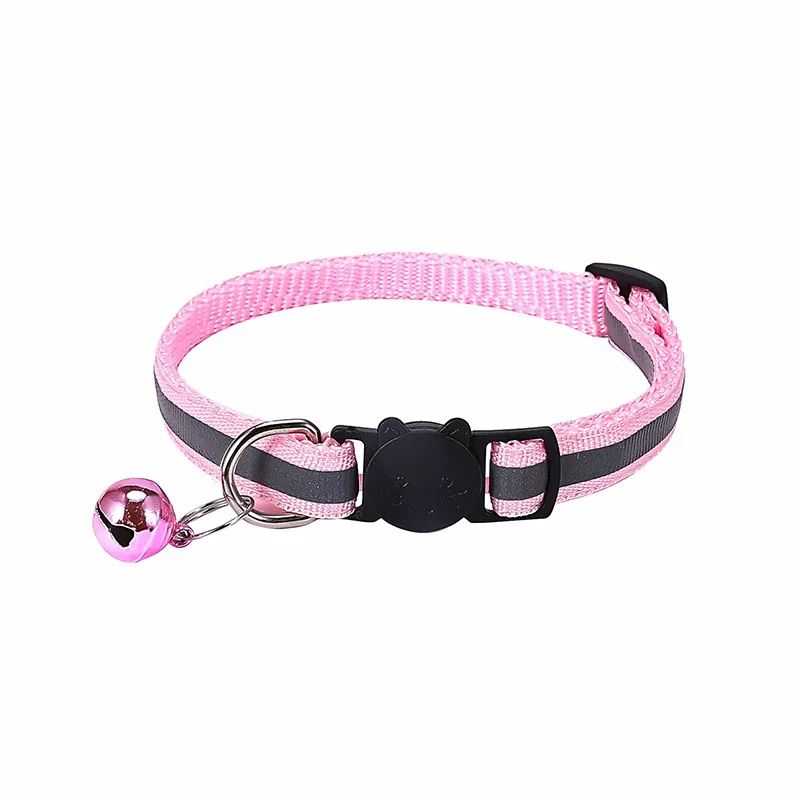 Reflective Breakaway Cat Collar With Bell And ID Ring 14