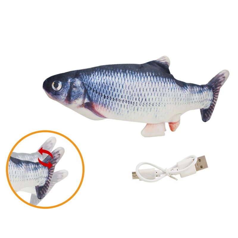 Portable USB Rechargeable Flopping Fish Interactive Pet Toy 2