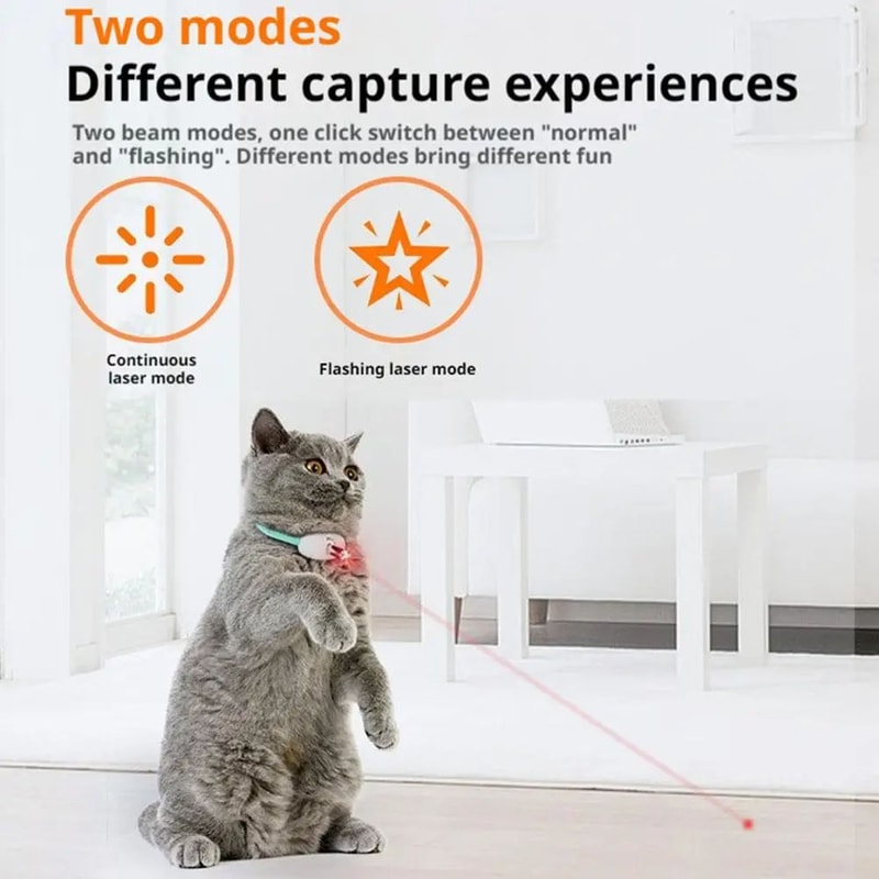 Smart Rechargeable Laser Cat Collar Interactive Pet Toy 4