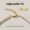 Pearl Style Adjustable Cat Collar With Bell Necklace 5