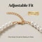 Pearl Style Adjustable Cat Collar With Bell Necklace 5