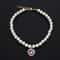 Pearl Style Adjustable Cat Collar With Bell Necklace 14