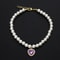 Pearl Style Adjustable Cat Collar With Bell Necklace 14