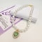 Pearl Style Adjustable Cat Collar With Bell Necklace 15