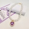 Pearl Style Adjustable Cat Collar With Bell Necklace 7