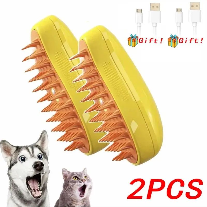3 In 1 Steam Pet Grooming Brush With Spray And Massage 21