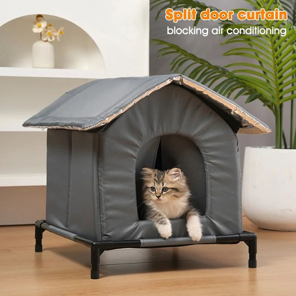 Waterproof Outdoor Cat Shelter Foldable Insulated Pet House 5