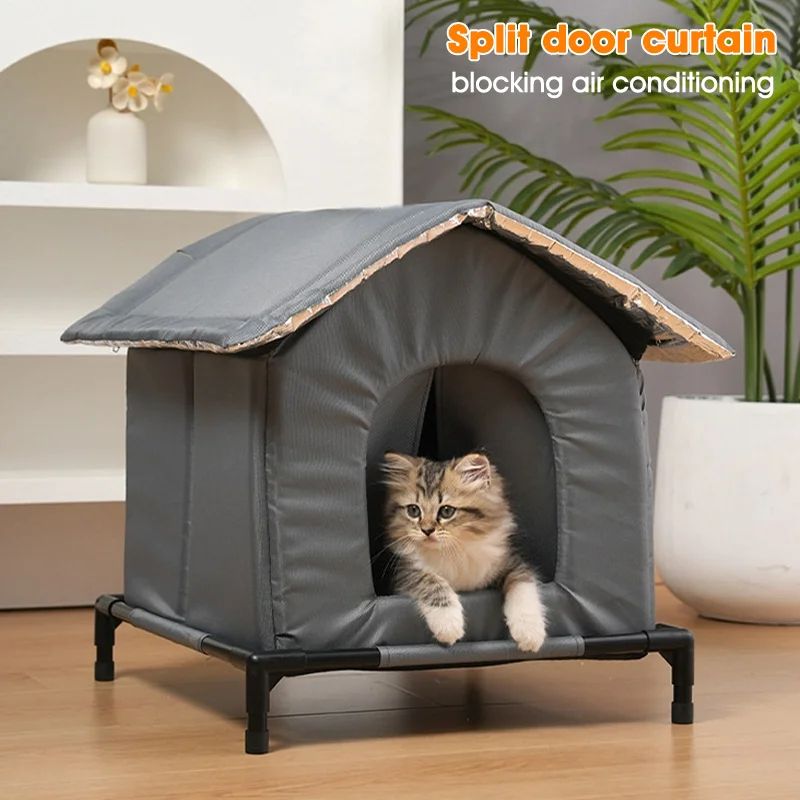 Waterproof Outdoor Cat Shelter Foldable Insulated Pet House 5