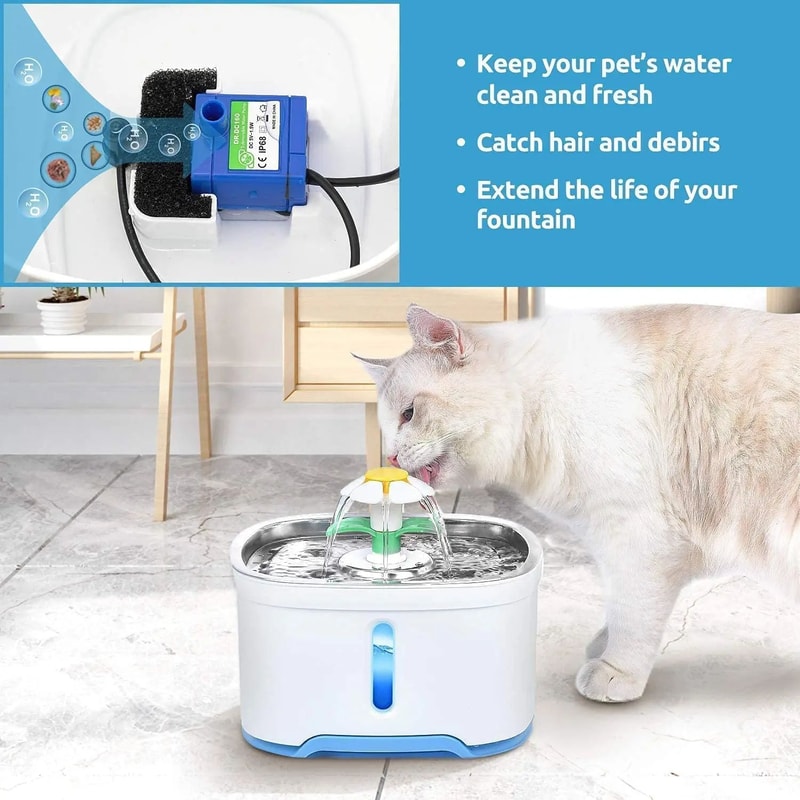 Pet Fountain Replacement Foam Filters For Cat Water Dispenser 7