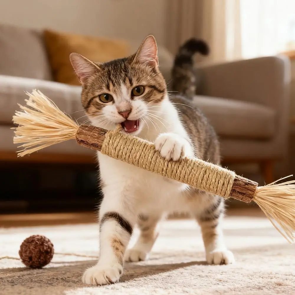 Cat Mint Teeth Cleaning Chew Stick Interactive Toy 8