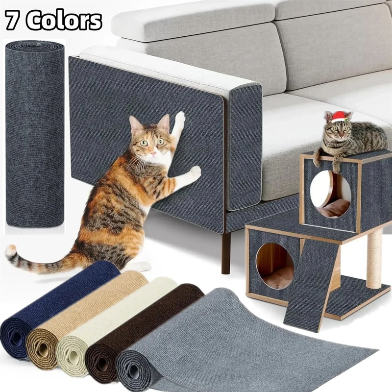 Self Adhesive Cat Scratcher Furniture Protector Mat 0