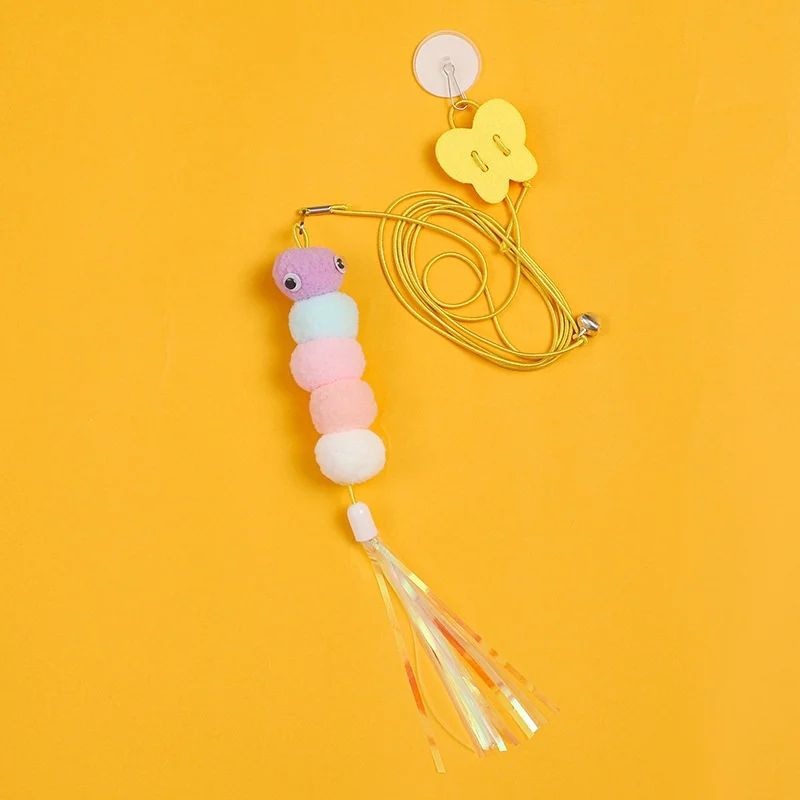 Interactive Hanging Feather Cat Teaser Toy 9
