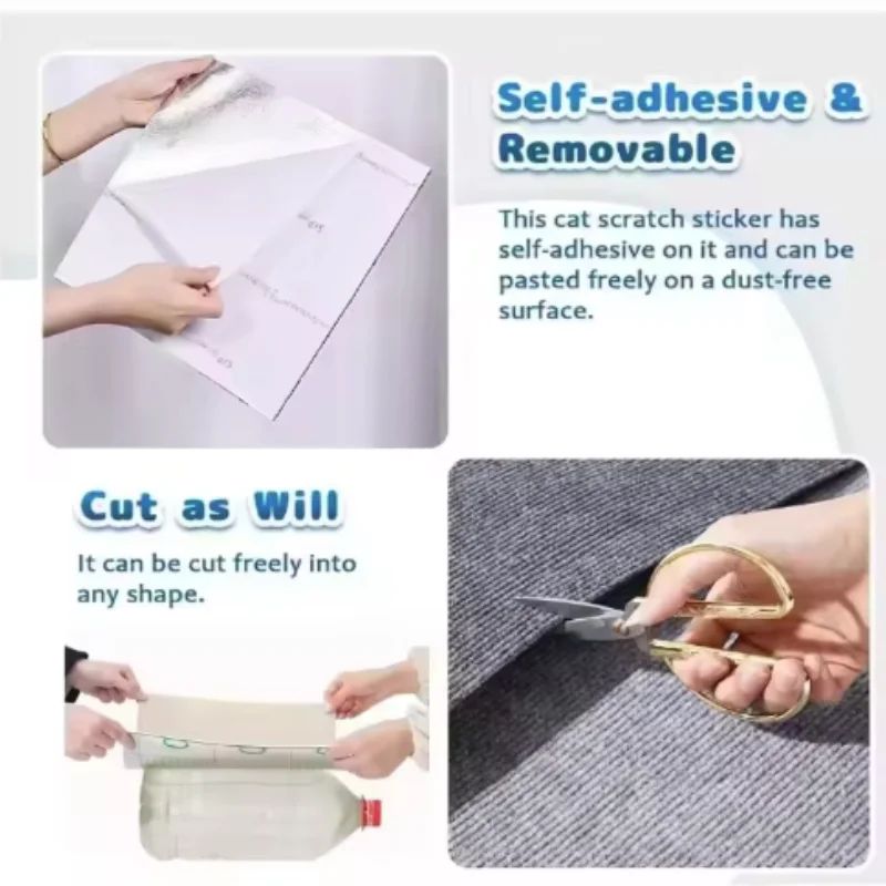 DIY Self Adhesive Cat Scratching Mat Protector 7