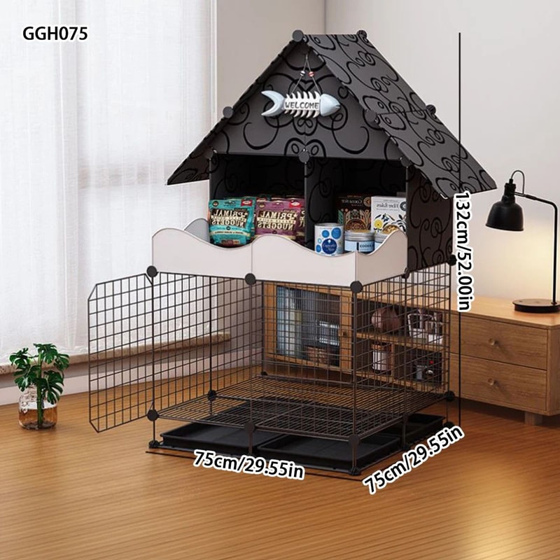 Large Indoor Cat Cage Villa With Climbing Frame 13