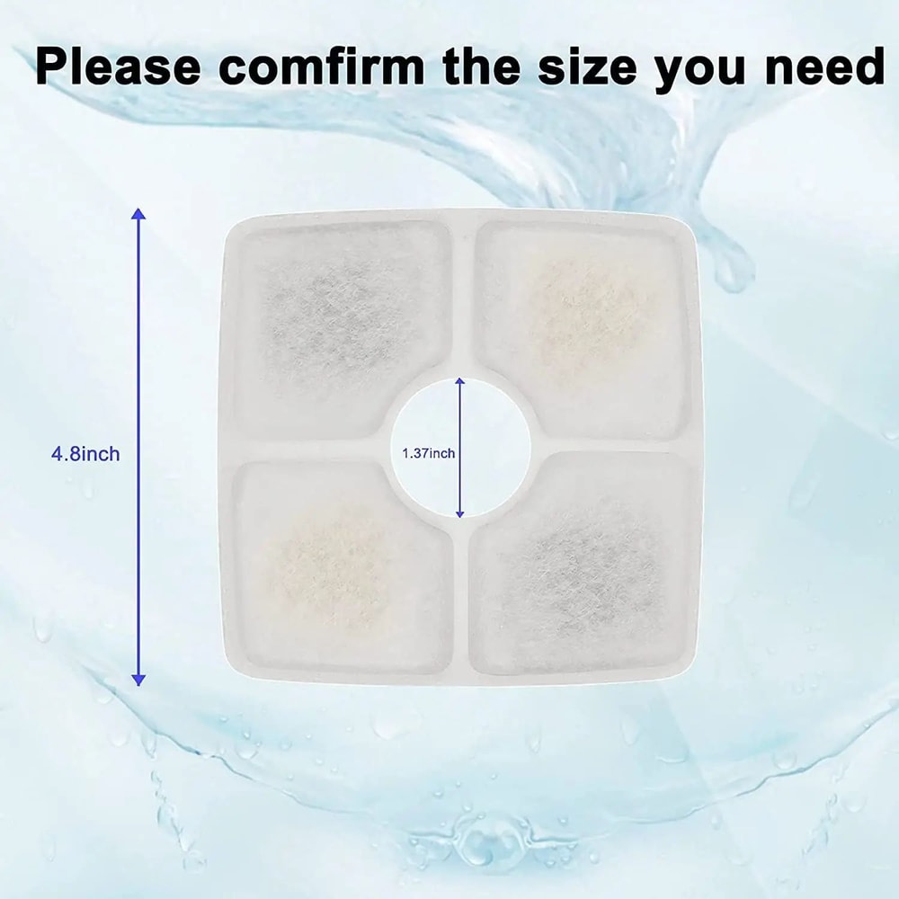 OYES Pet Water Fountain Replacement Filter Pack 4