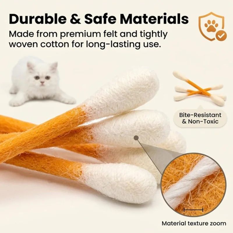 Catnip Cotton Swab Kitty Kicker Toy 2