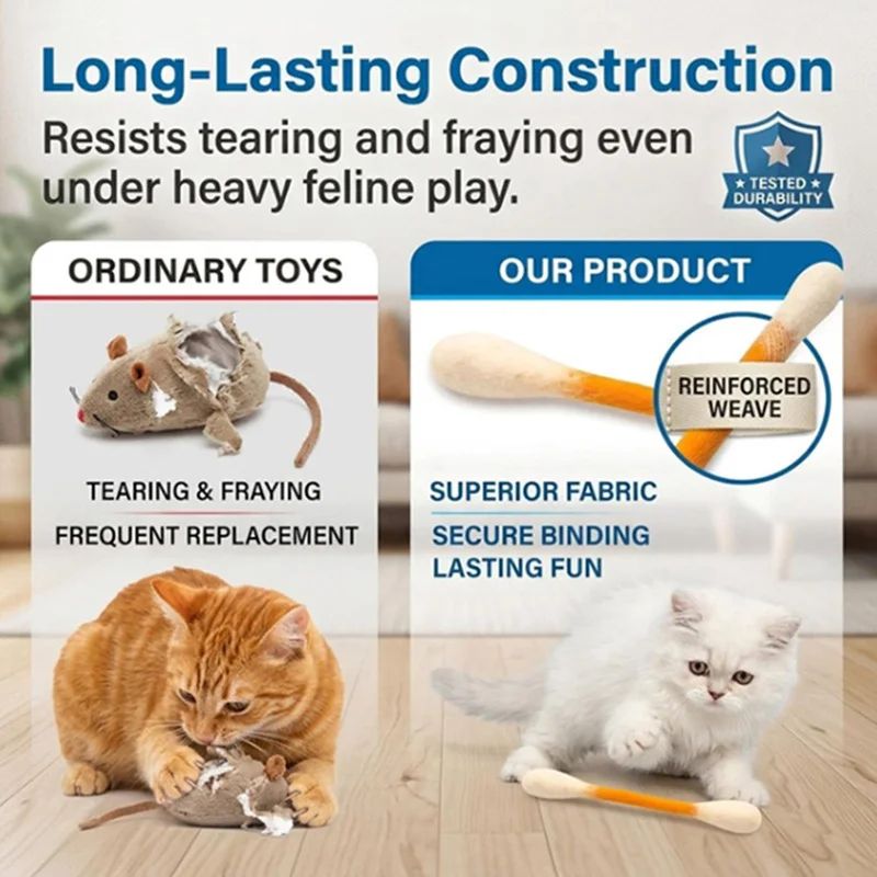 Catnip Cotton Swab Kitty Kicker Toy 3