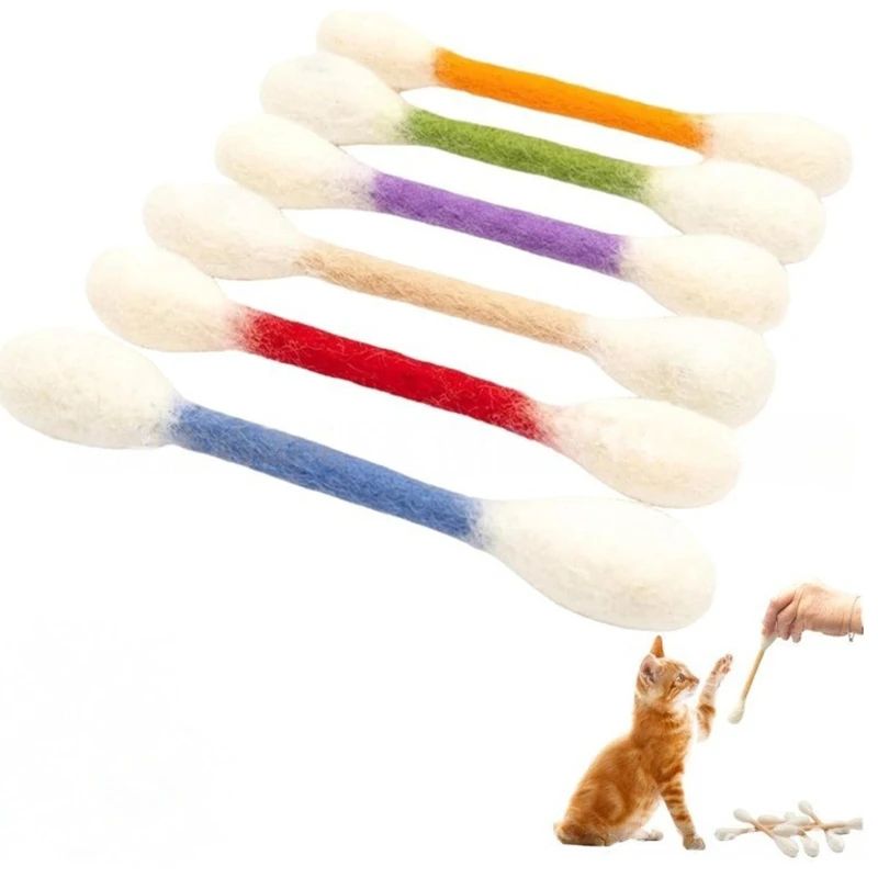 Catnip Cotton Swab Kitty Kicker Toy 11