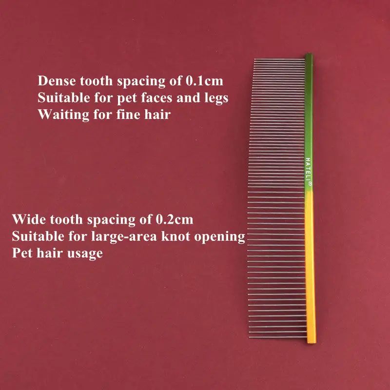 Rainbow Stainless Steel Pet Grooming Comb 2