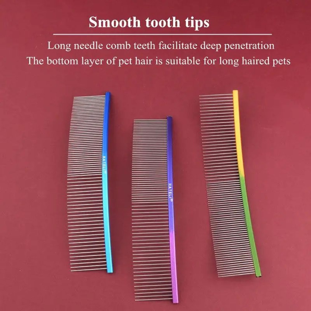 Rainbow Stainless Steel Pet Grooming Comb 4