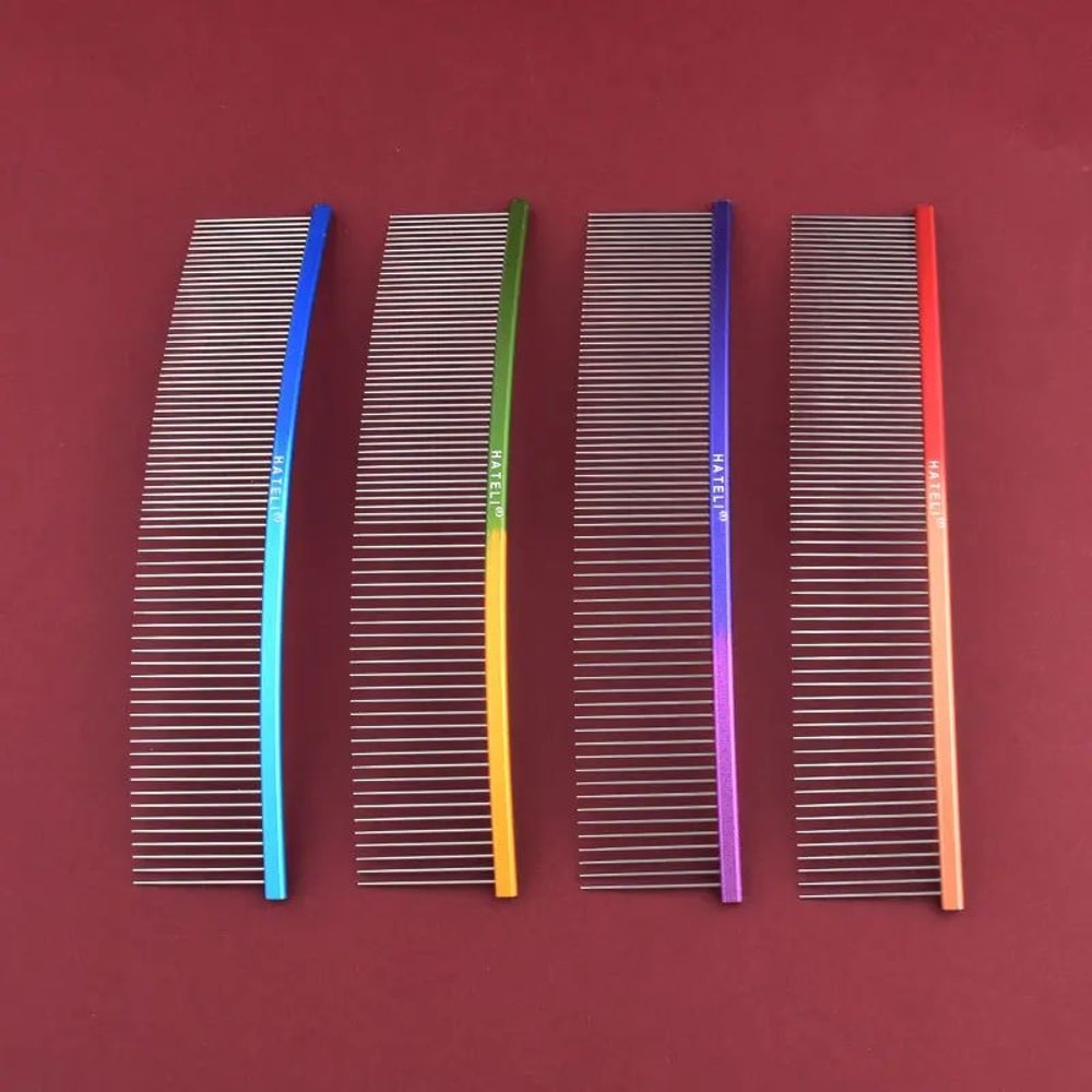 Rainbow Stainless Steel Pet Grooming Comb 6