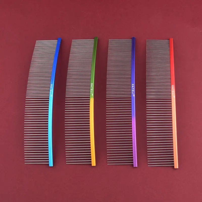 Rainbow Stainless Steel Pet Grooming Comb 6