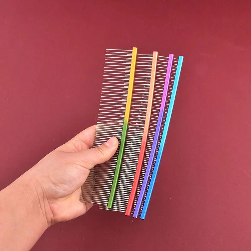 Rainbow Stainless Steel Pet Grooming Comb 7
